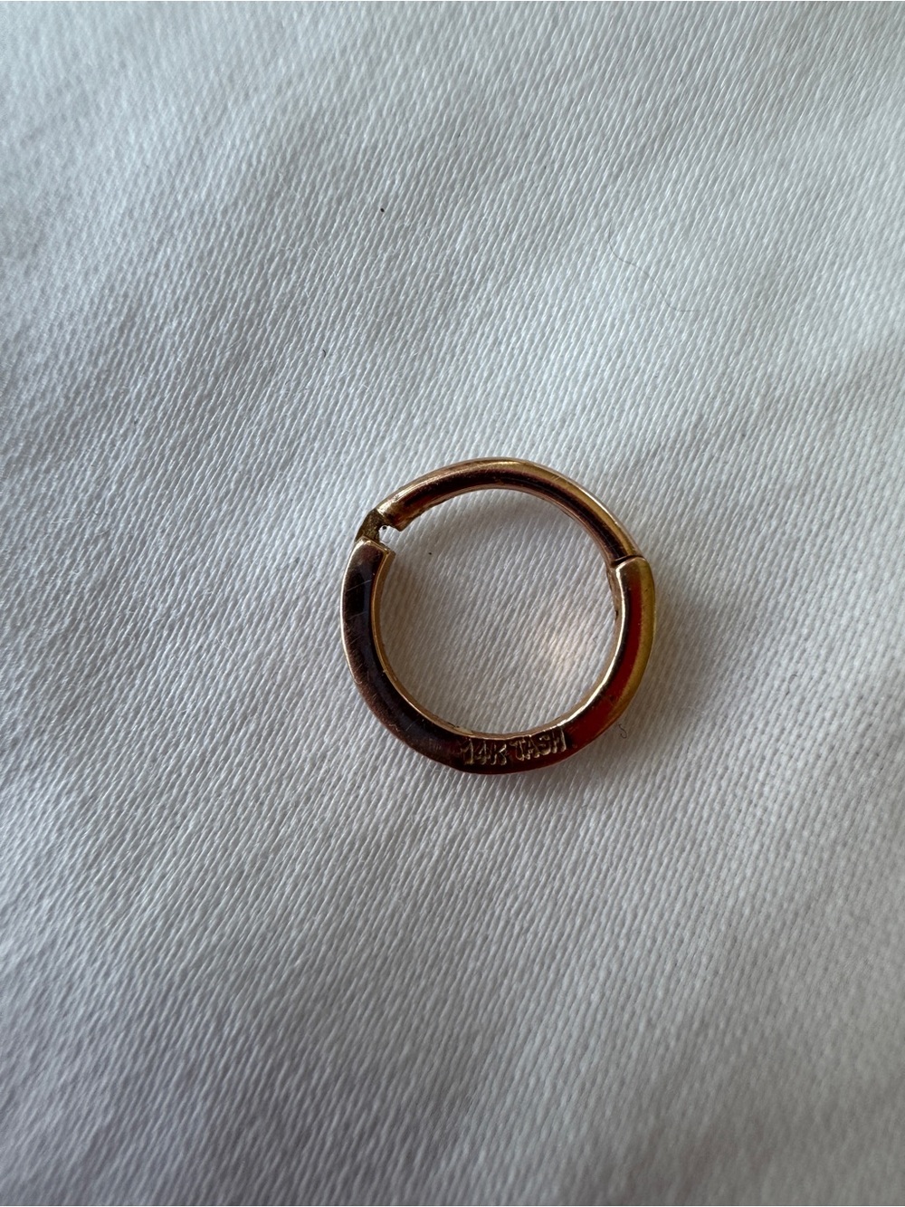 14k Rose Gold Pavé Septum Ring - Women Jewelry - Picture 3 of 4
